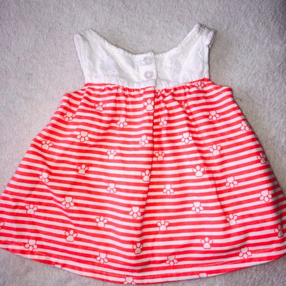 Newborn Toddler Baby Girl Orange & White / DRESS Sleeveless/ NICKELODEON/Pups - Picture 2 of 5